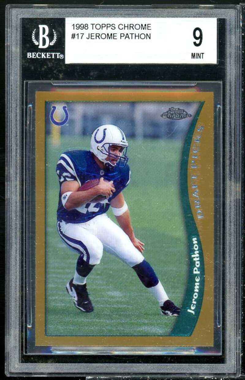 Jerome Pathon Rookie Card 1998 Topps Chrome #17 BGS 9 (9.5 9 9 9.5) Image 1