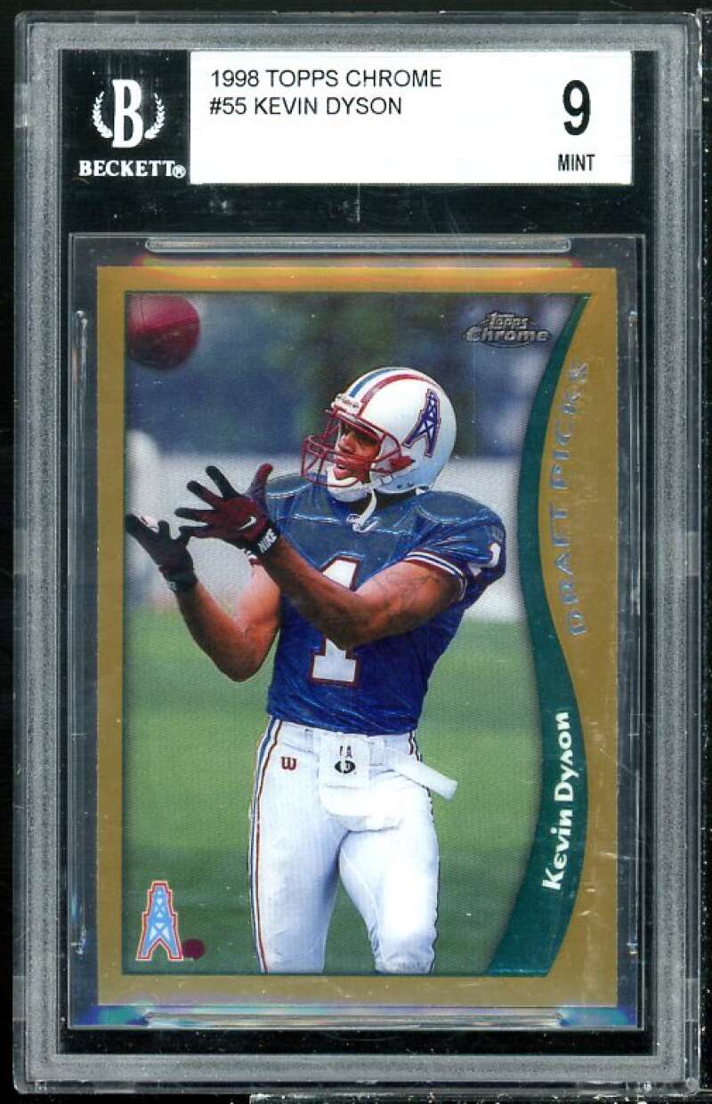 Kevin Dyson Rookie Card 1998 Topps Chrome #55 BGS 9 (9 9.5 9 9) Image 1