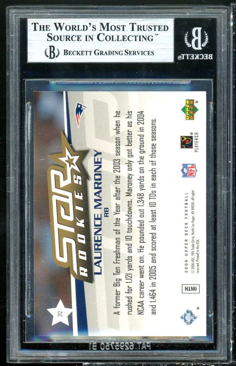 Laurence Maroney Rookie Card 2006 Upper Deck BGS 9 (9 9 9 9.5) Image 2