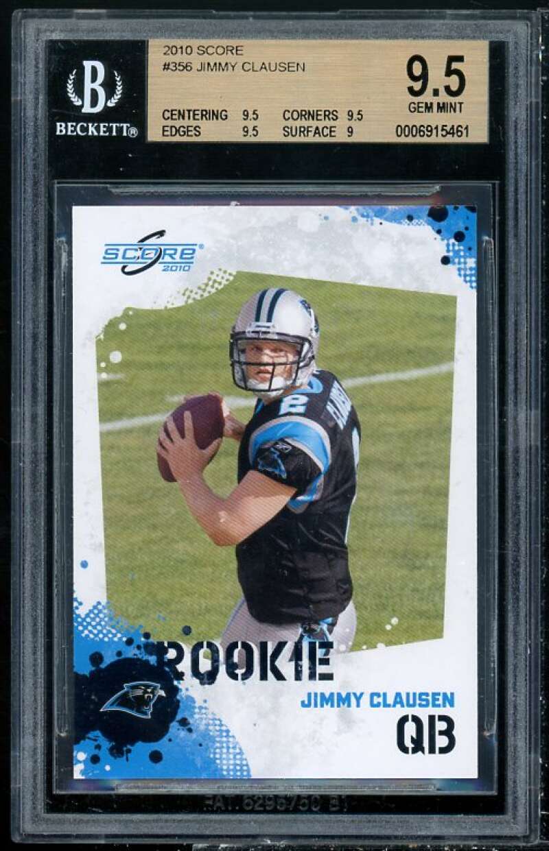 Jimmy Clausen Rookie Card 2010 Score #356 BGS 9.5 (9.5 9.5 9.5 9) Image 1