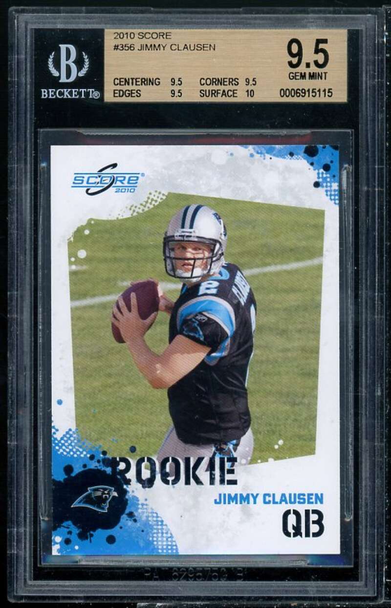 Jimmy Clausen Rookie Card 2010 Score #356 BGS 9.5 (9.5 9.5 9.5 10) Image 1