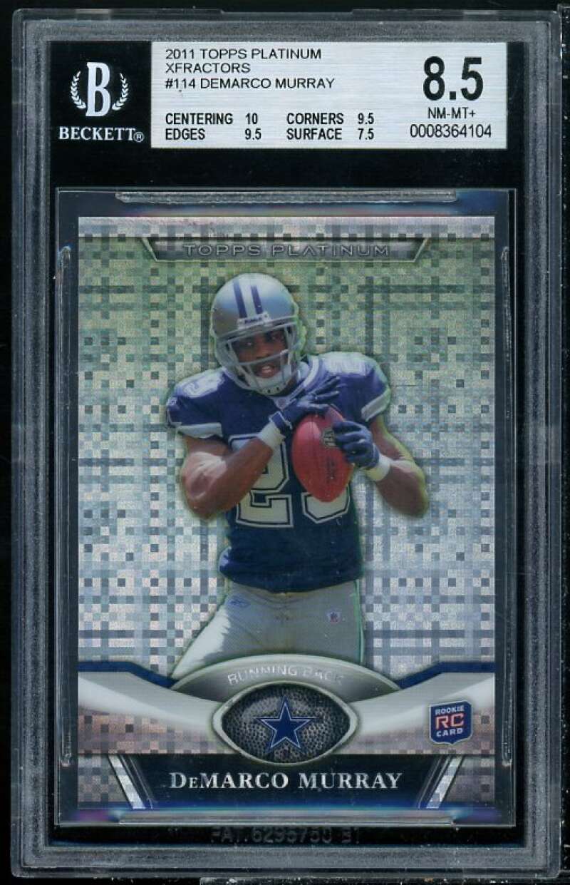 DeMarco Murray Rookie Card 2011 Topps Platinum Xfractors #114 BGS 8.5 Image 1