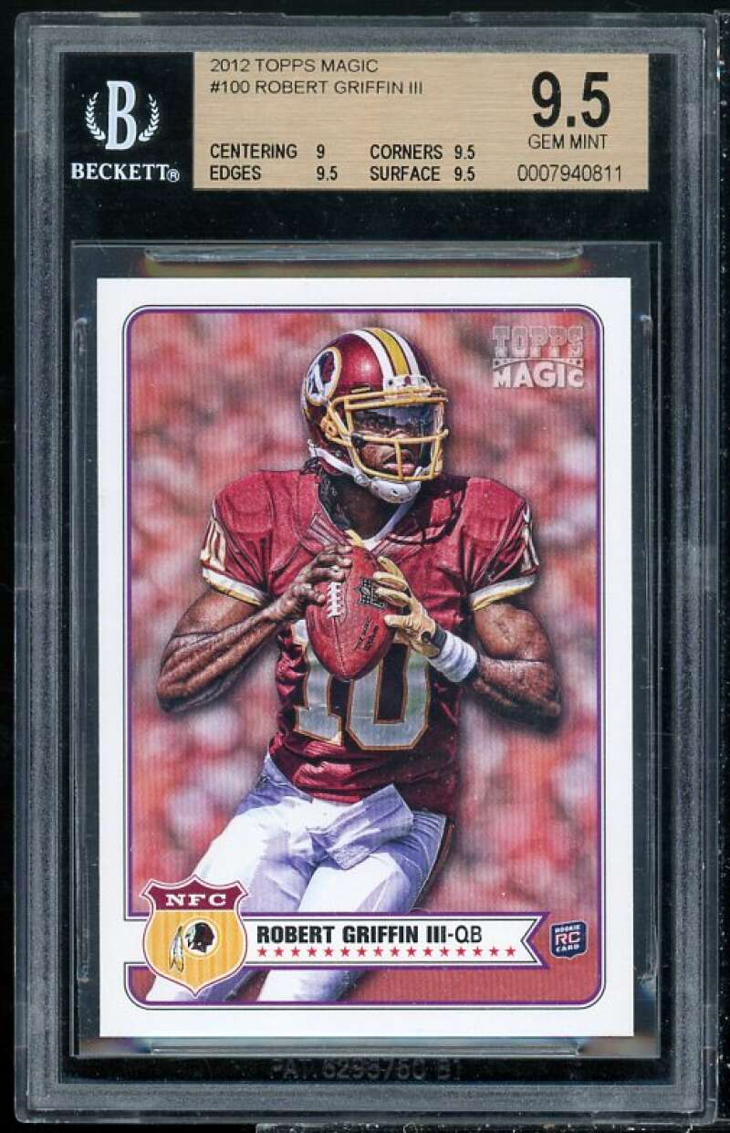 Robert Griffin Rookie Card 2012 Topps Magic #100 BGS 9.5 (9 9.5 9.5 9.5) Image 1