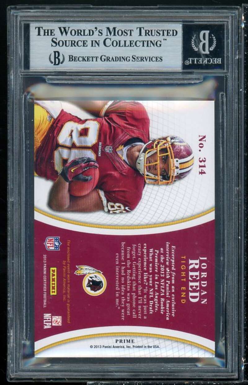 Jordan Reed Rookie Card 2013 Certified Mirror Gold Materials #314 BGS 9 Image 2