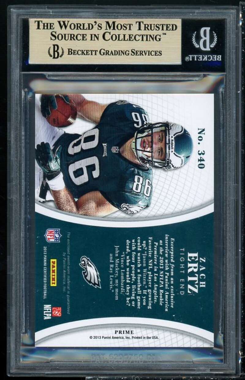 Zach Ertz Rookie Card 2013 Certified Mirror Gold Materials #340 BGS 9.5 Image 2