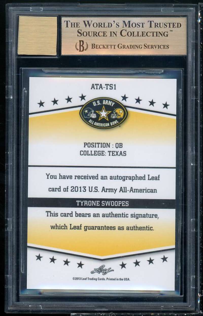 Tyrone Swoopes Rookie 2013 Leaf Metal Draft Army All-American Bowl #TS BGS 9.5 Image 2