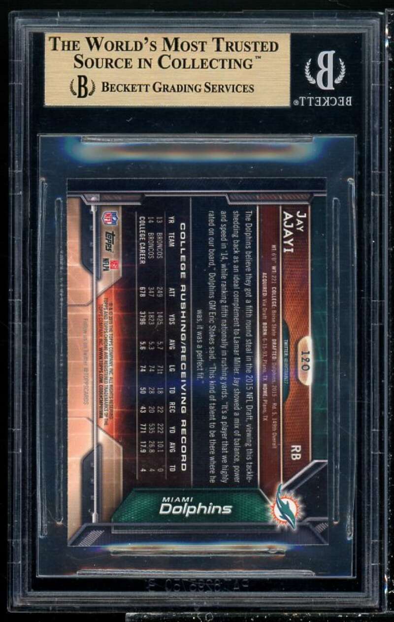 Jay Ajayi Rookie Card 2015 Topps Chrome #120A BGS 9.5 (9.5 9 9.5 10) Image 2