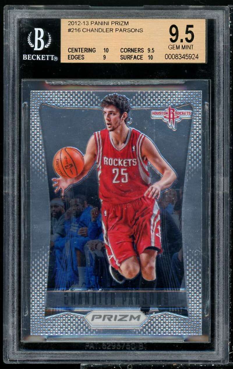 Chandler Parsons Rookie Card 2012-13 Panini Prizm #216 BGS 9.5 (10 9.5 9 9.5) Image 1