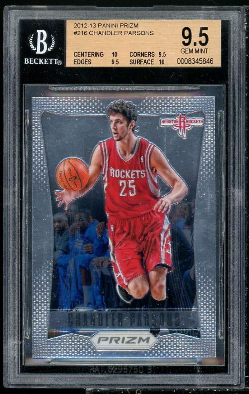 Chandler Parsons Rookie Card 2012-13 Panini Prizm #212 BGS 9.5 (10 9.5 9.5 10) Image 1