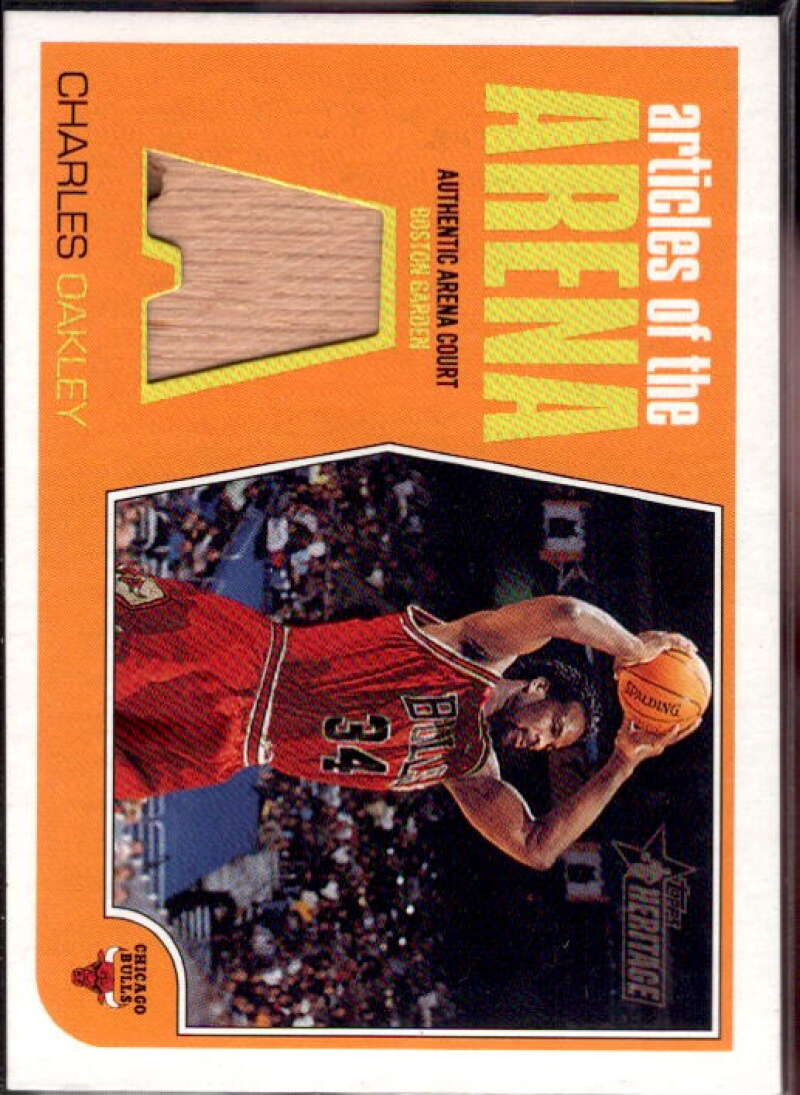 Charles Oakley Card 2001-02 Topps Heritage Articles of the Arena Relics #17  Image 1