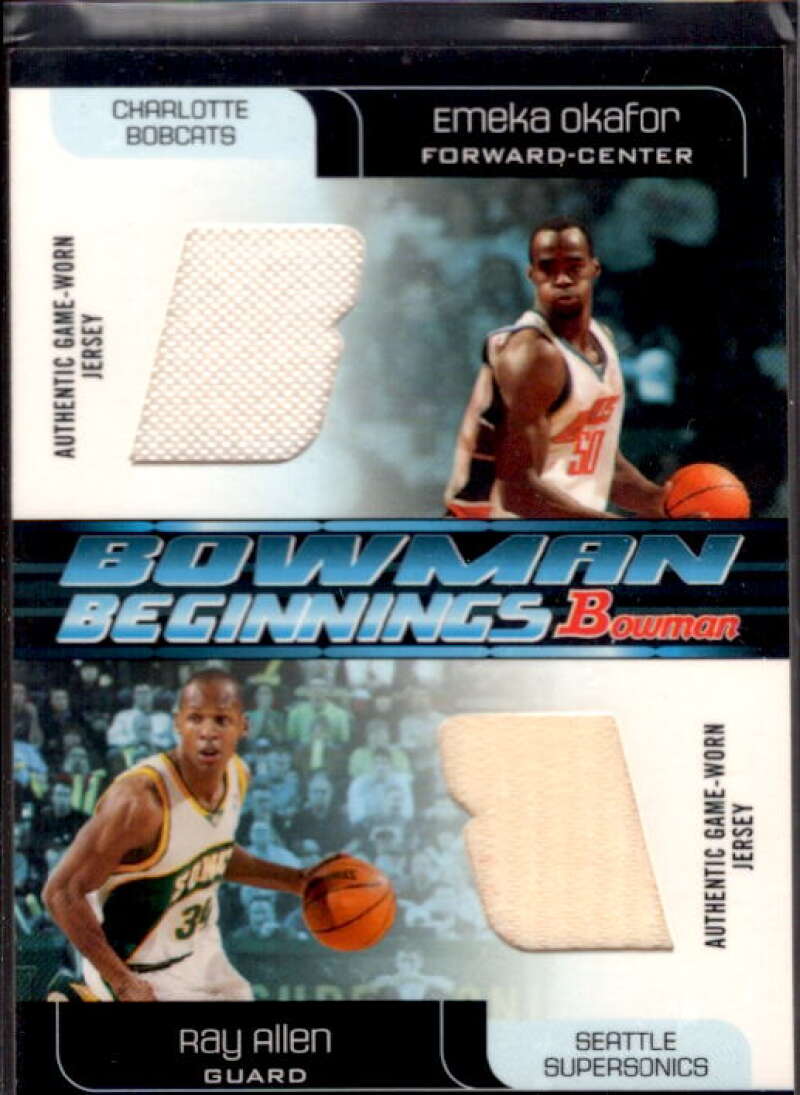 Emeka Okafor/Ray Allen Card 2005-06 Bowman Beginnings Relics #OA  Image 1