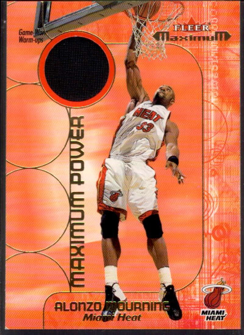 Alonzo Mourning Card 2001-02 Fleer Maximum Power Warm-Ups #4  Image 1