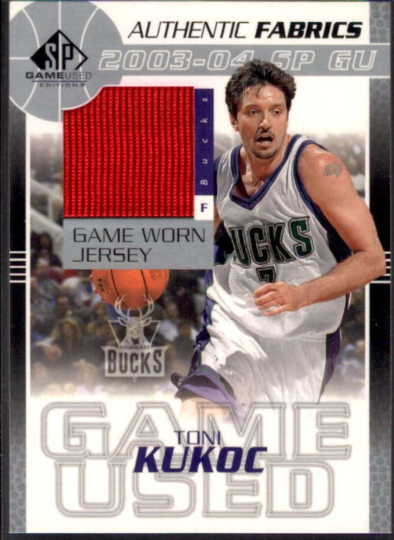 Toni Kukoc Card 2003-04 SP Game Used Authentic Fabrics #TKJ  Image 1