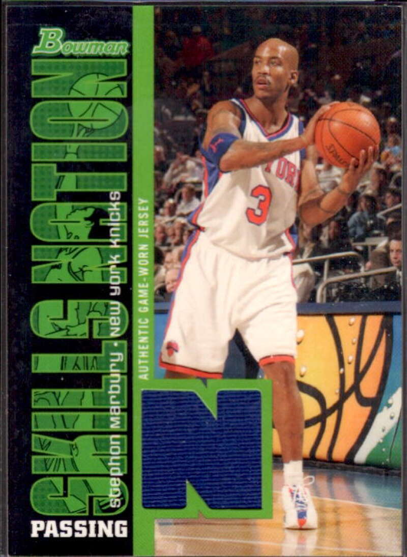 Stephon Marbury Card 2005-06 Bowman Skills Nation Relics #SM  Image 1