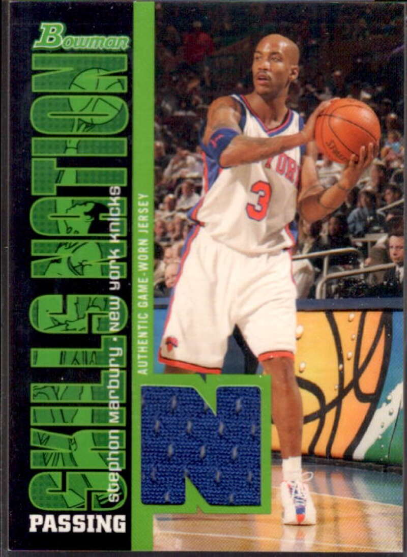 Stephon Marbury Card 2005-06 Bowman Skills Nation Relics #SM  Image 1