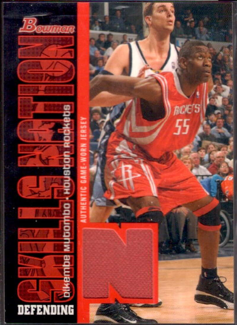 Dikembe Mutombo Card 2005-06 Bowman Skills Nation Relics #DMU  Image 1