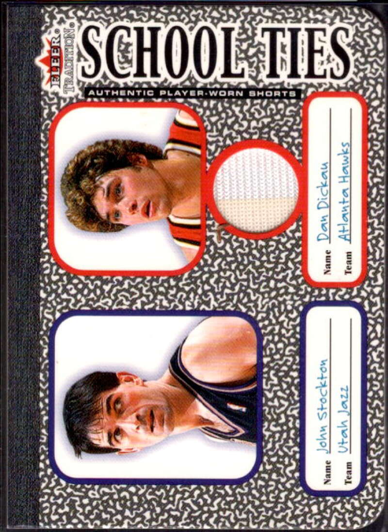 Stockton/Dickau Shorts 2002 Fleer Tradition School Ties Game-Used Singles #ST1B  Image 1