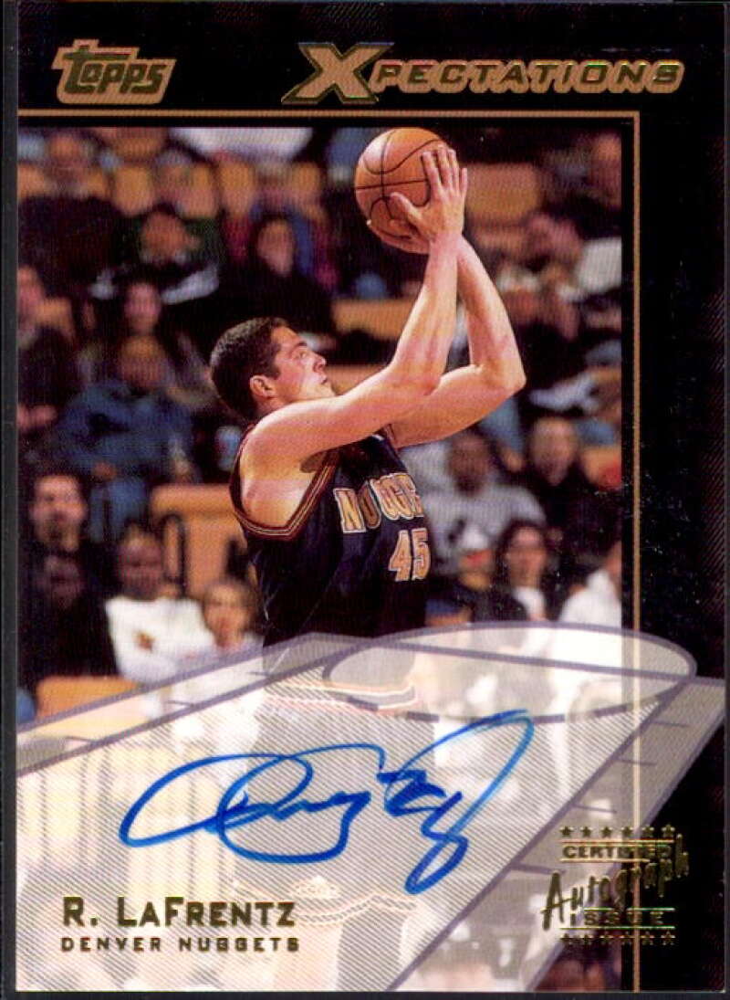 Raef LaFrentz Card 2001-02 Topps Xpectations Autographs #TXARL  Image 1