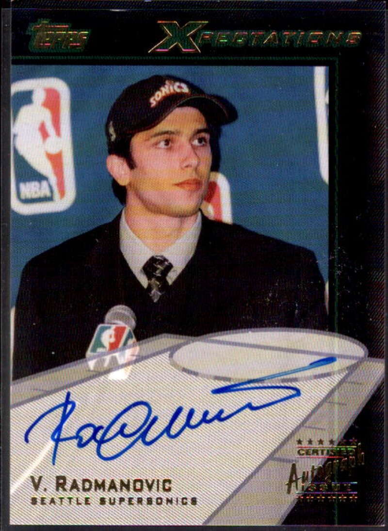 Vladimir Radmanovic Card 2001-02 Topps Xpectations Autographs #TXAVR  Image 1