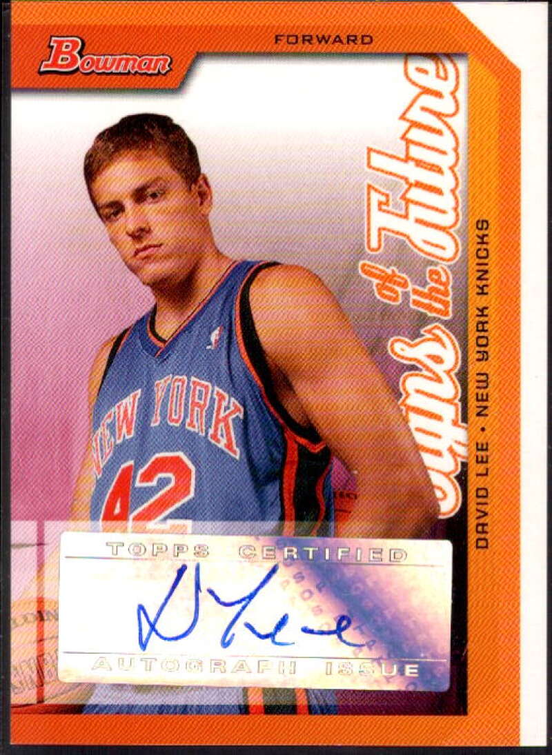 David Lee Rookie Card 2005-06 Bowman Signs of the Future #DL  Image 1