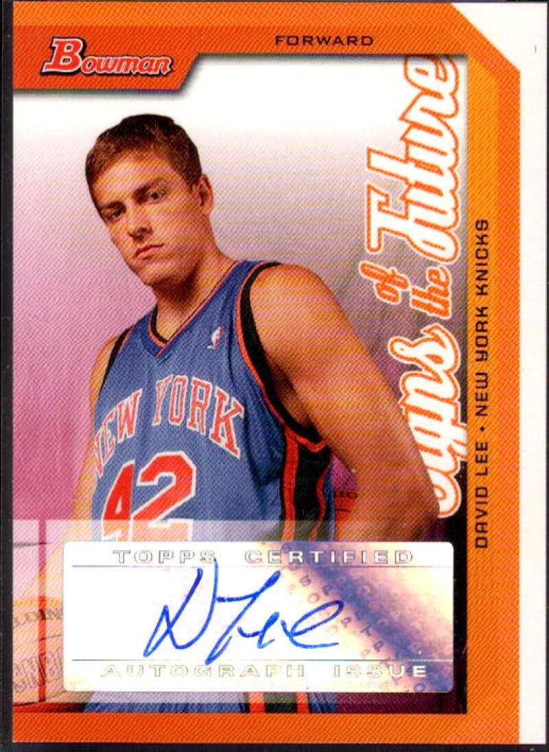 David Lee Rookie Card 2005-06 Bowman Signs of the Future #DL  Image 1