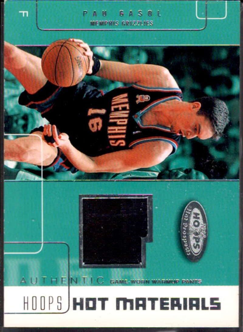 Pau Gasol Card 2002-03 Hoops Hot Prospects Hot Materials #7  Image 1