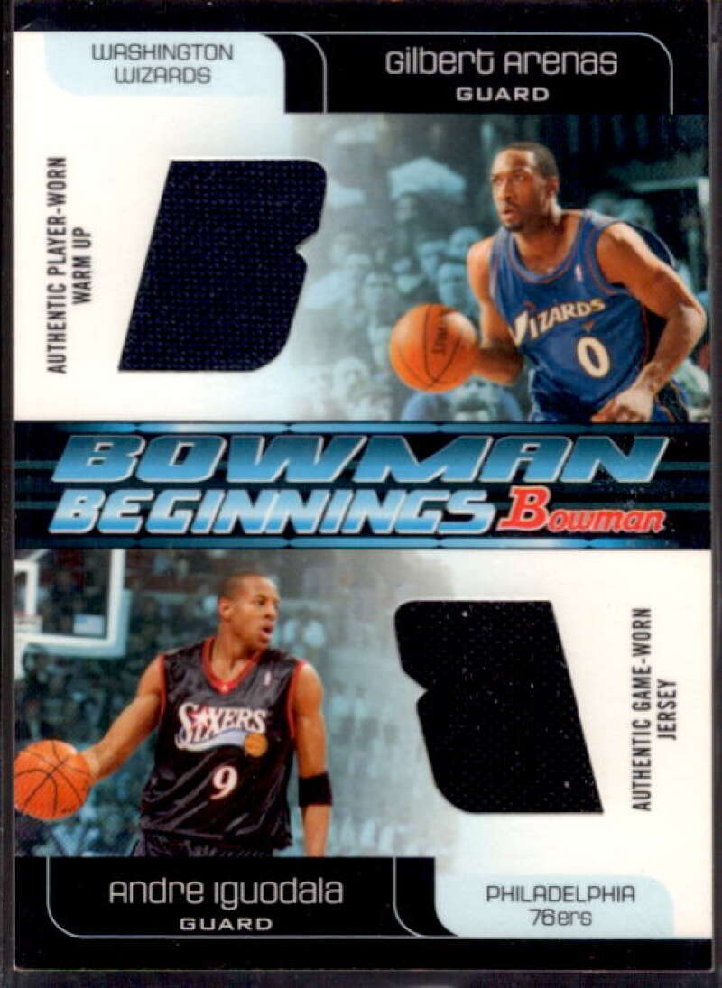 Gilbert Arenas Warm/Andre Iguodala Card 2005-06 Bowman Beginnings Relics #AI  Image 1