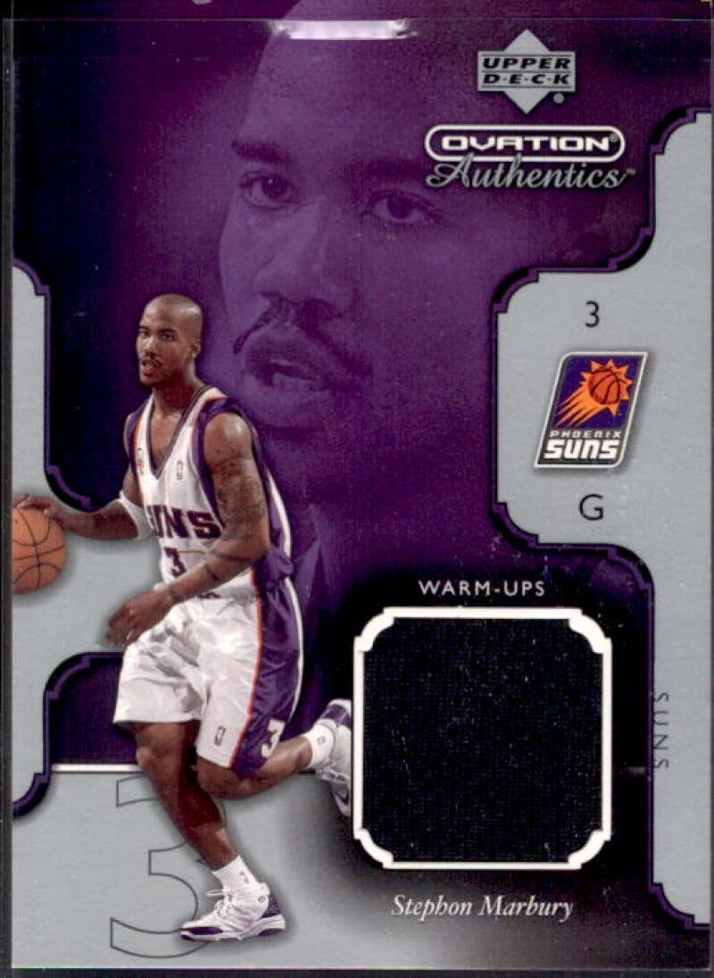 Stephon Marbury Card 2002-03 Upper Deck Ovation Authentics Warm-Ups #SMW  Image 1