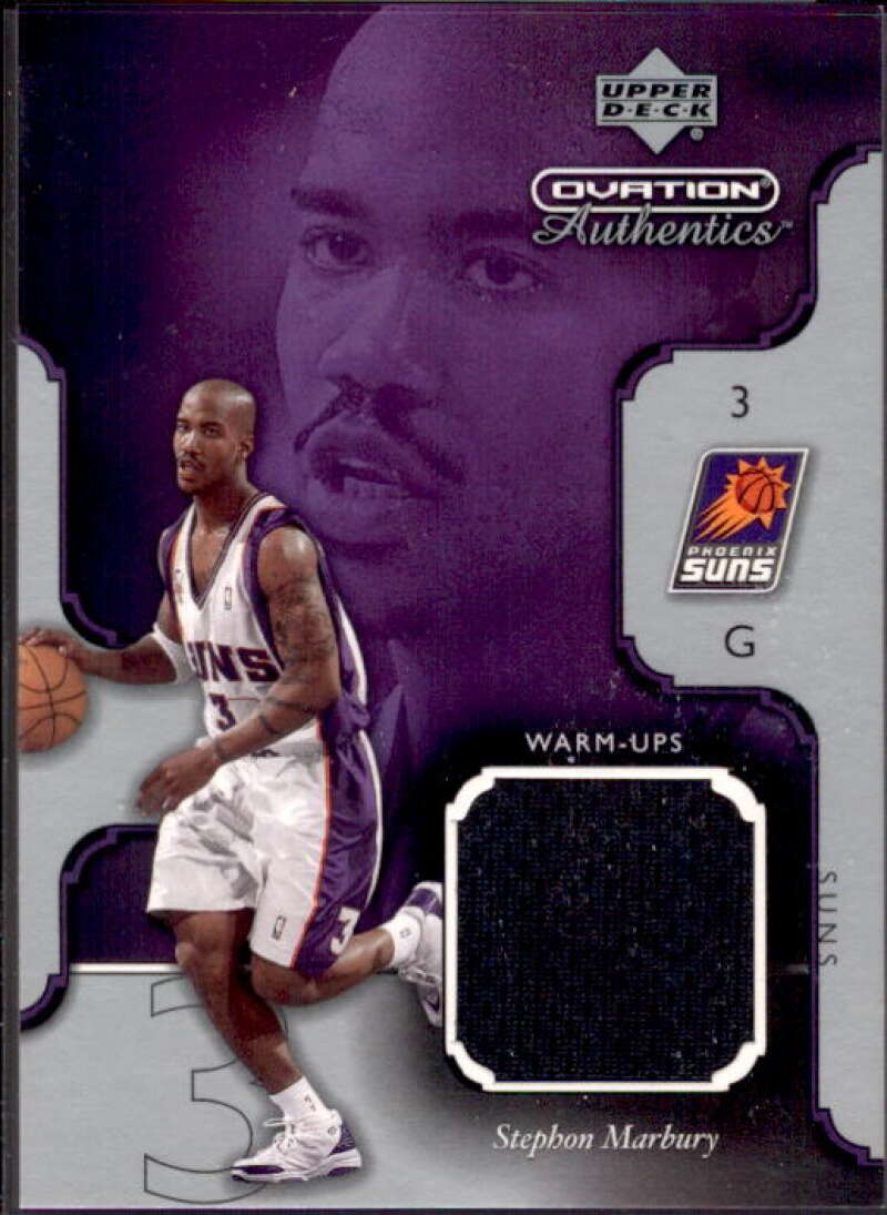 Stephon Marbury Card 2002-03 Upper Deck Ovation Authentics Warm-Ups #SMW  Image 1