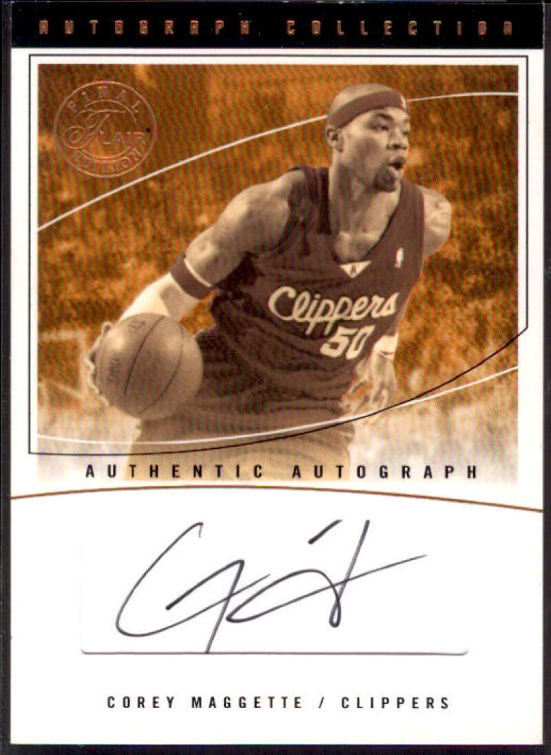 Corey Maggette Card 2003-04 Flair Final Edition Autograph Collection #CM  Image 1