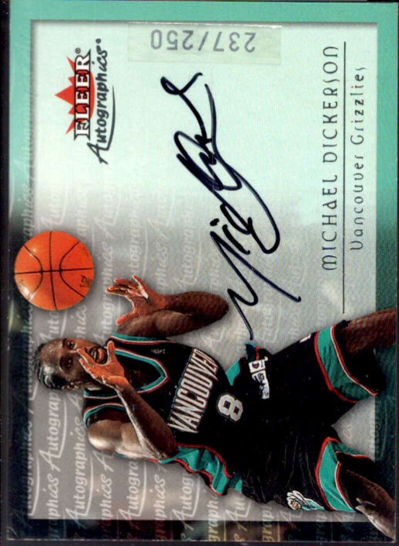 Michael Dickerson Card 2000-01 Fleer Autographics #13  Image 1