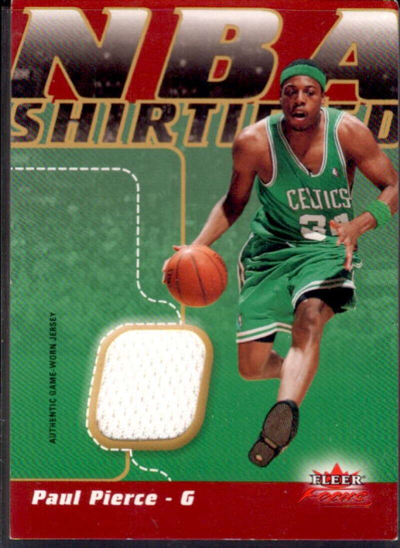 Paul Pierce Card 2003-04 Fleer Focus NBA Shirtified Jerseys Numbered #NSPP  Image 1