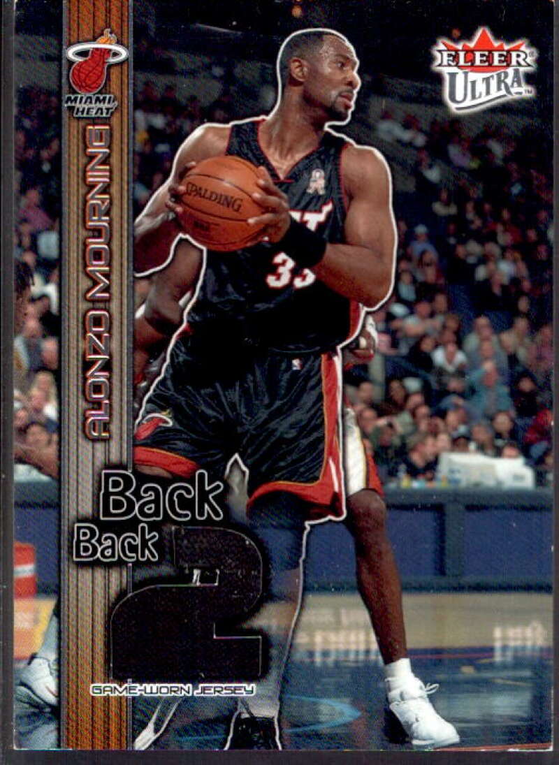 Alonzo Mourning Card 2002-03 Ultra Back 2 Back Game Used #12  Image 1