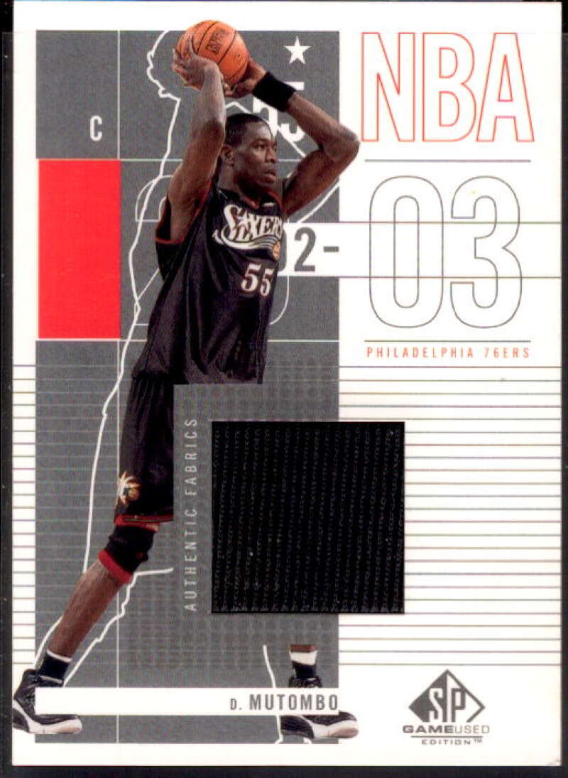 Dikembe Mutombo JSY Card 2002-03 SP Game Used #72  Image 1