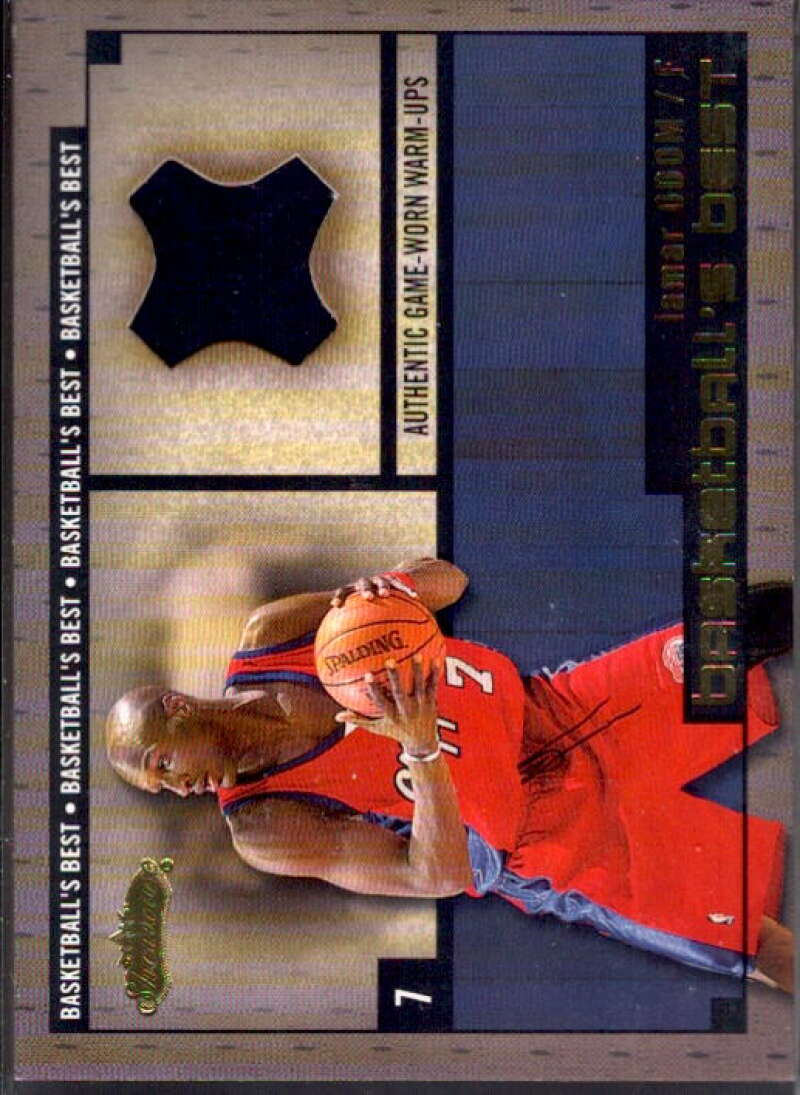 Lamar Odom WU 2002-03 Fleer Showcase Basketball's Best Memorabilia Gold #BBM17  Image 1