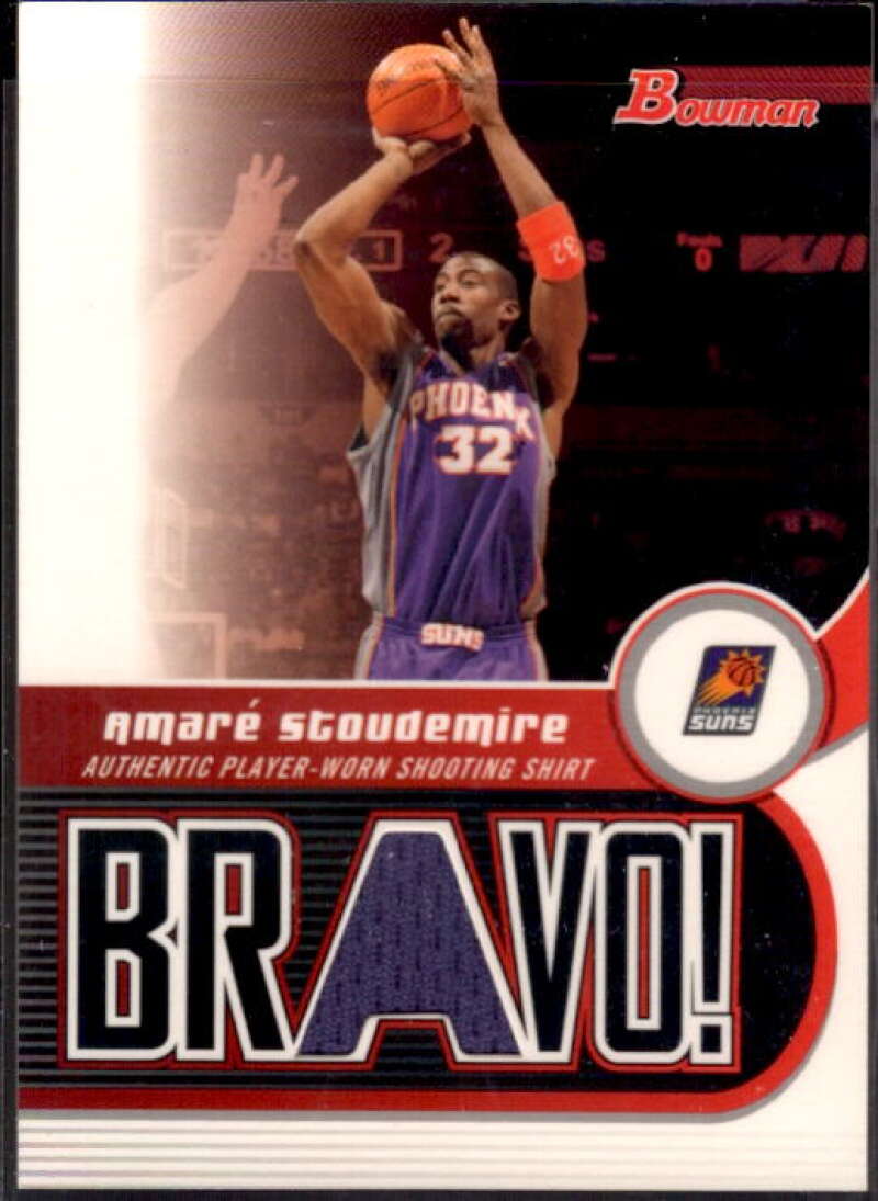 Amare Stoudemire Shirt Card 2005-06 Bowman Bravo Relics #AS  Image 1