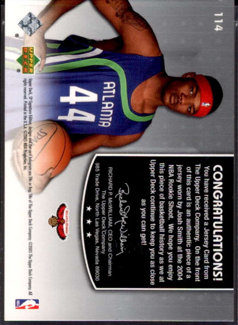 Josh Smith JSY RC Card 2004-05 SP Signature Edition #114  Image 2