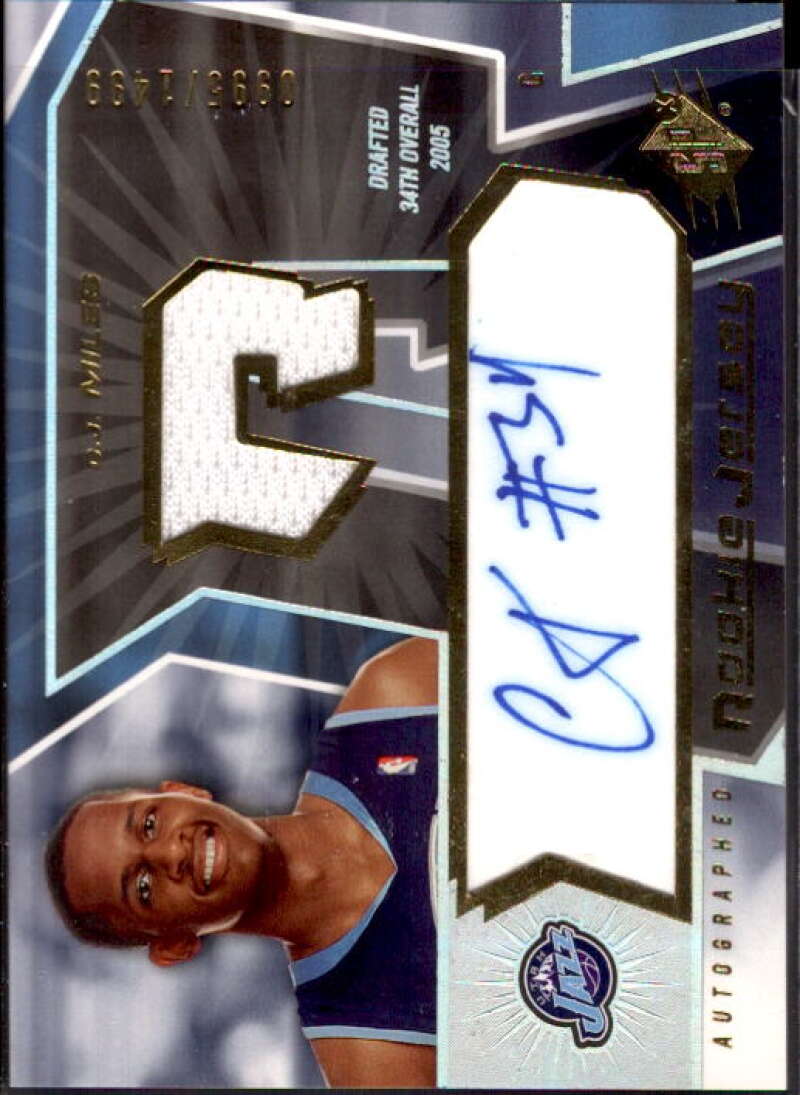 C.J. Miles JSY AU RC Card 2005-06 SPx #131  Image 1