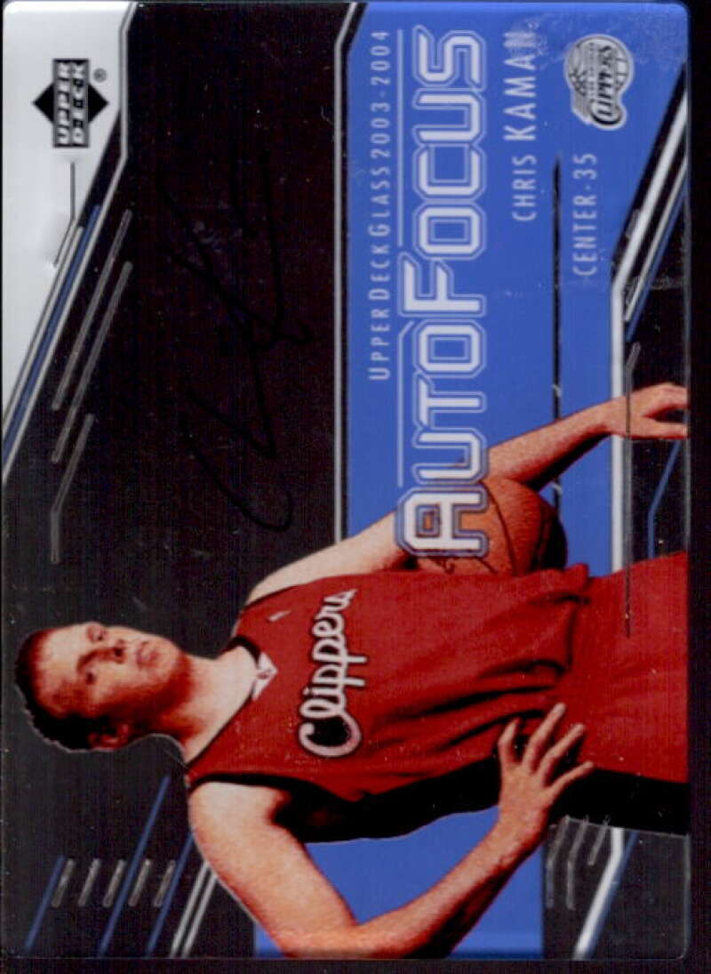 Chris Kaman Card 2003-04 UD Glass Auto Focus #CK  Image 1