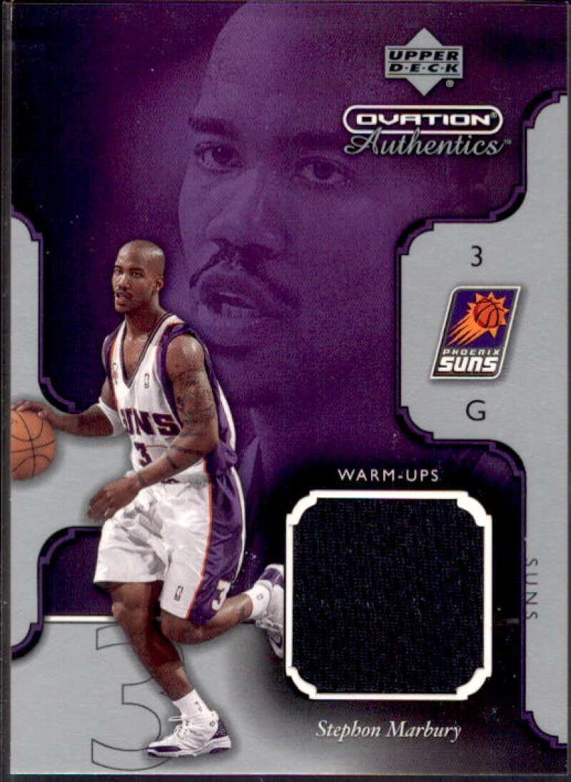 Stephon Marbury Card 2002-03 Upper Deck Ovation Authentics Warm-Ups #SMW  Image 1