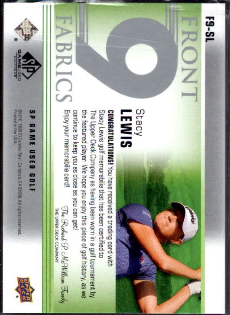 Stacy Lewis Card 2021 SP Game Used Front 9 Fabrics #F9SL  Image 2