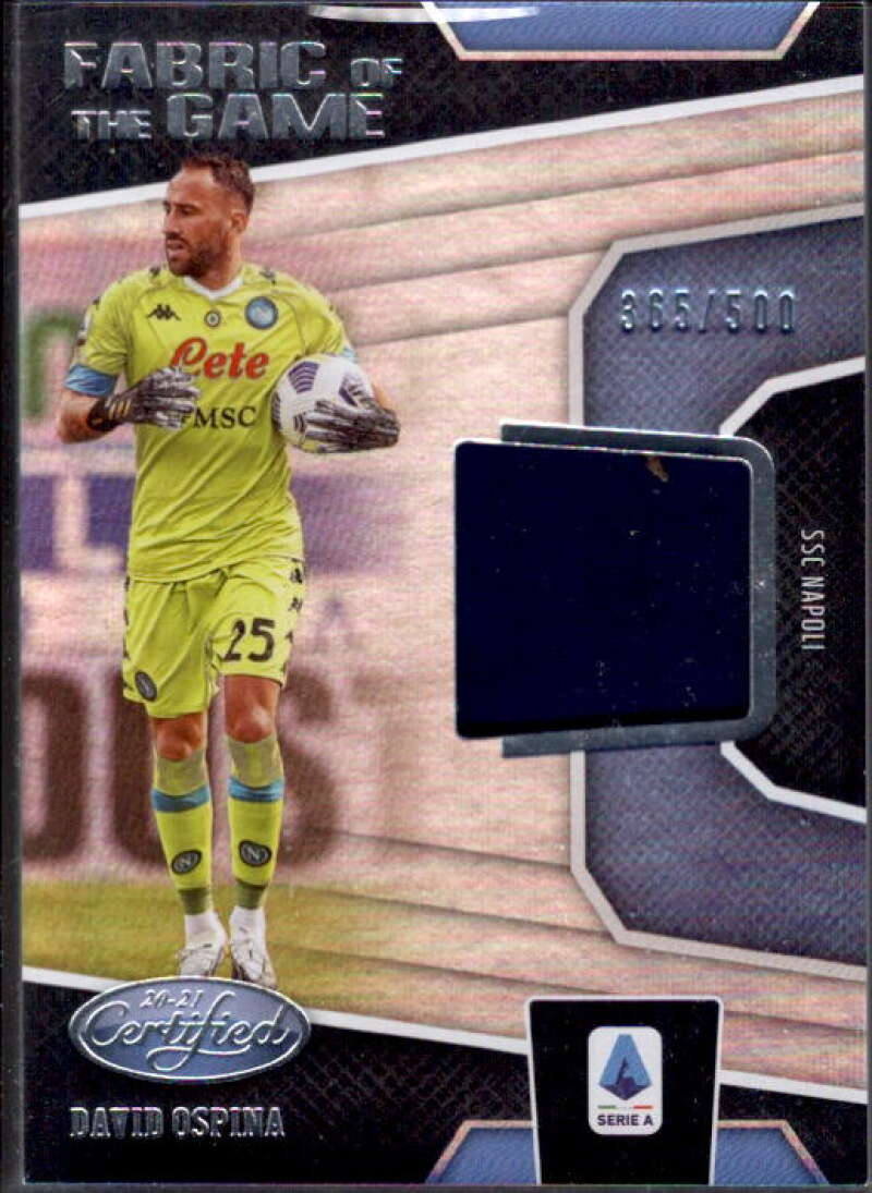 David Ospina Card 2020-21 Certified Fabric of the Game #27  Image 1