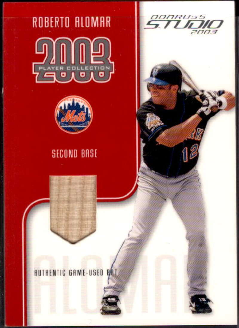 Roberto Alomar Bat Card 2003 Studio Player Collection #1  Image 1
