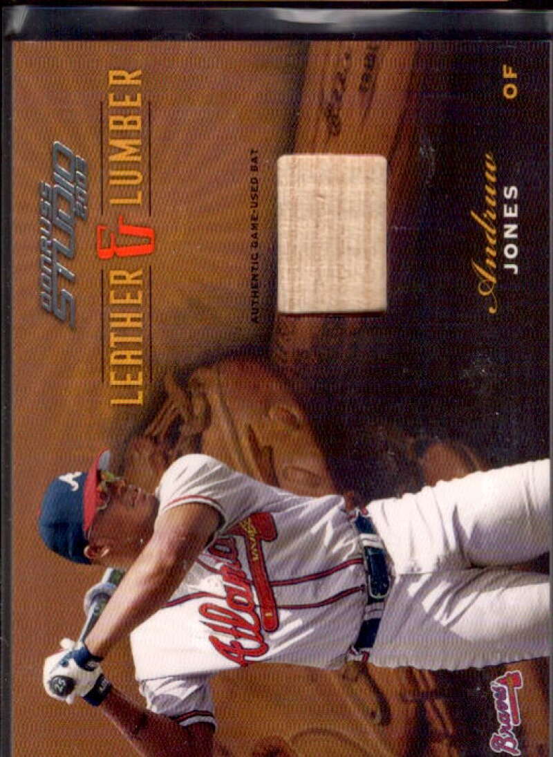Andruw Jones Bat Card 2003 Studio Leather and Lumber #4  Image 1