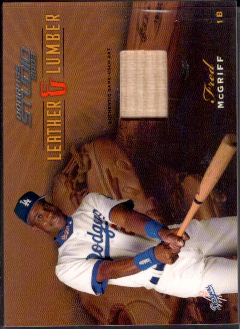 Fred McGriff Bat Card 2003 Studio Leather and Lumber #11  Image 1