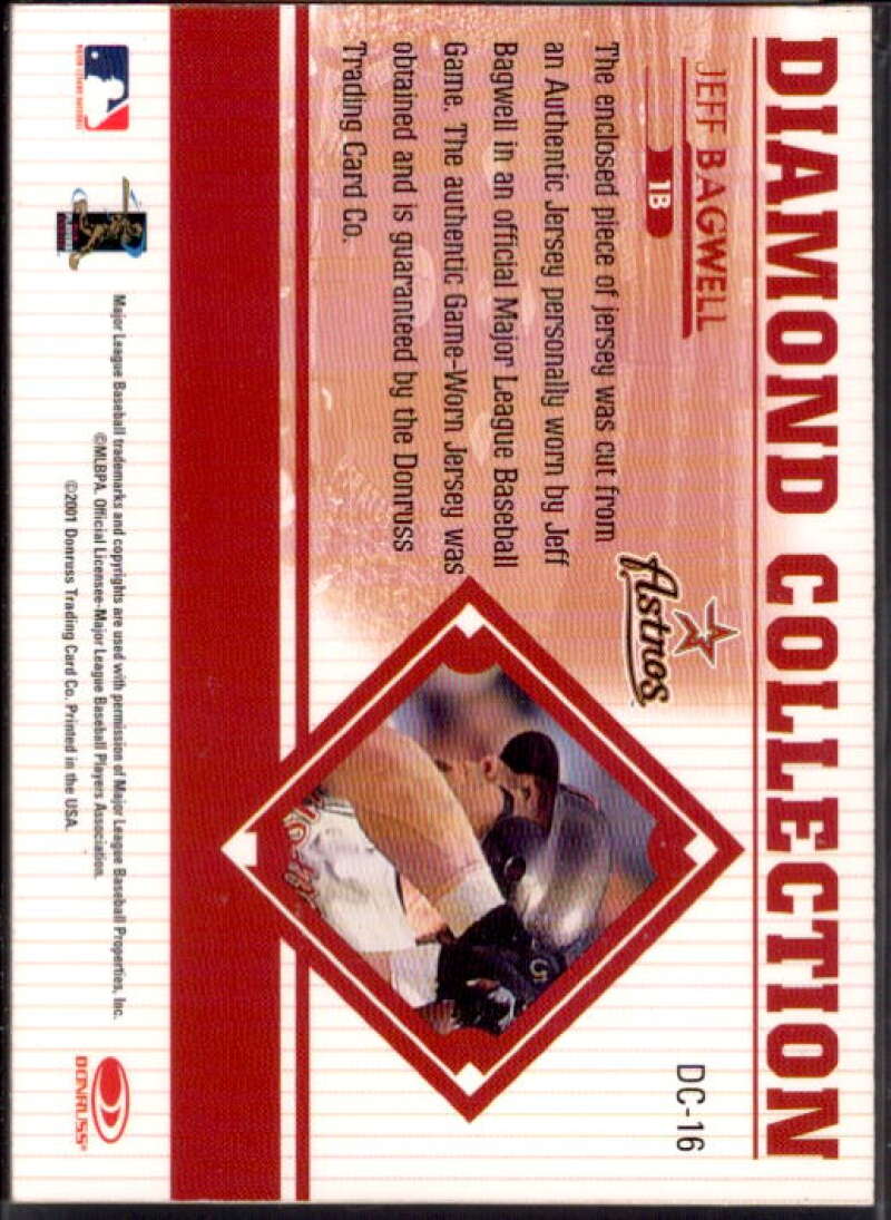 Jeff Bagwell Card 2001 Studio Diamond Collection #DC16  Image 2
