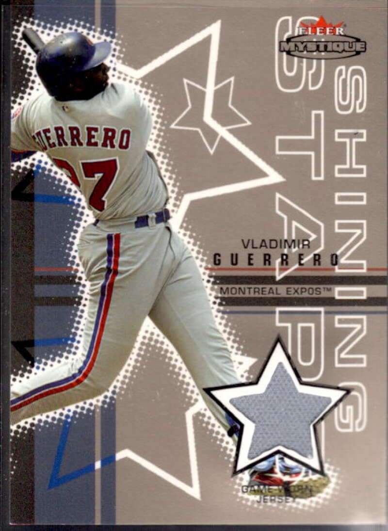 Vladimir Guerrero Card 2003 Fleer Mystique Shining Stars Jersey Blaster #VG  Image 1