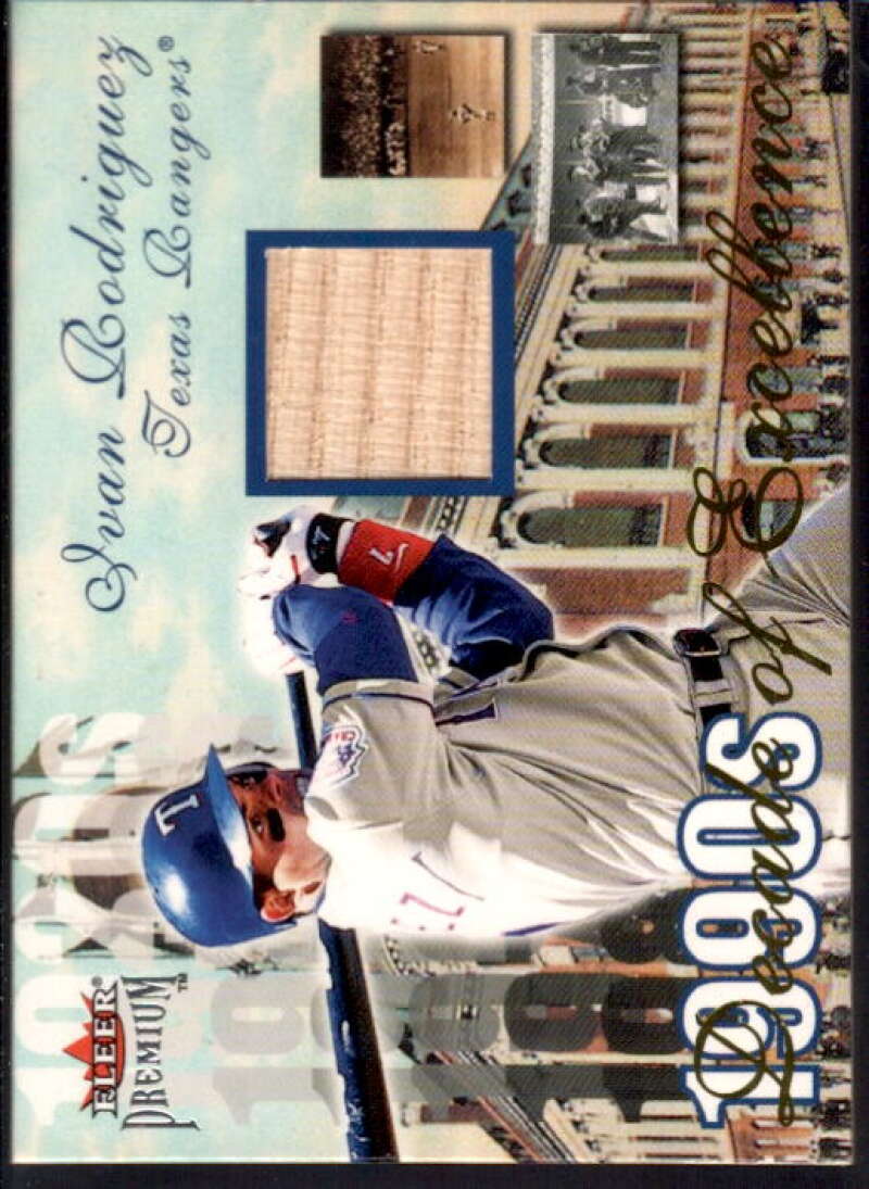 Ivan Rodriguez Bat 2001 Fleer Premium Decades of Excellence Memorabilia #16  Image 1