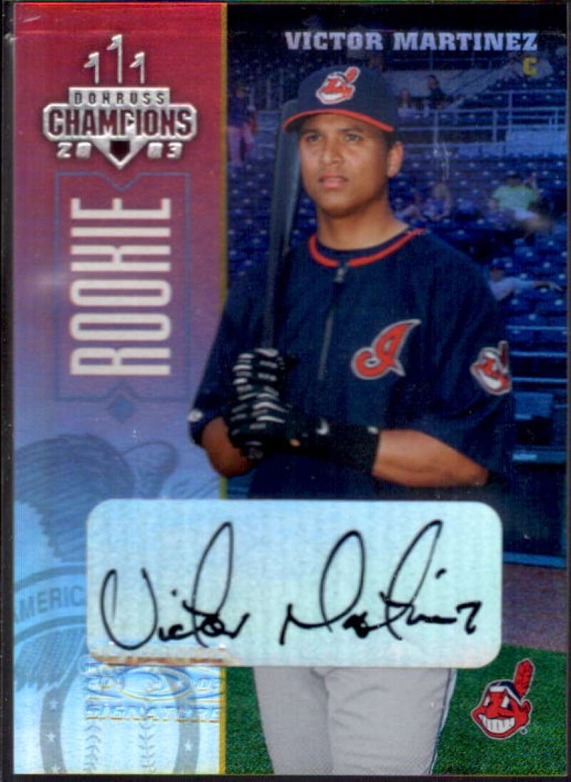 Victor Martinez Card 2003 Donruss Champions Autographs #87  Image 1