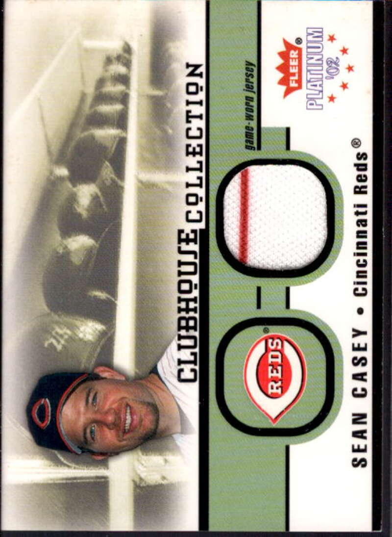 Sean Casey Jsy Card 2002 Fleer Platinum Clubhouse Memorabilia #6  Image 1